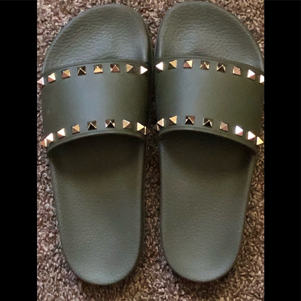 Authentic Valentino Slides Army green